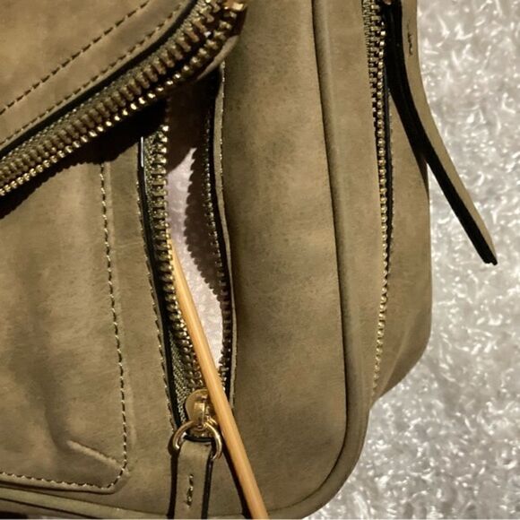 Olive Green Satchel Messenger Crossbody Bag - Picture 8 of 15